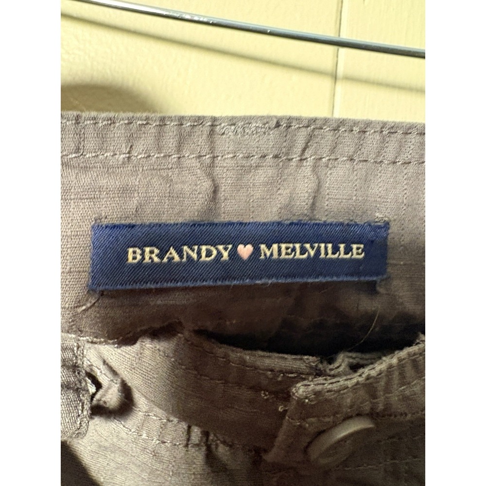 Brandy Melville Cargo Midi Skirt Gray Utility Pocket Y2K Grunge Streetwear S? - Picture 2 of 5
